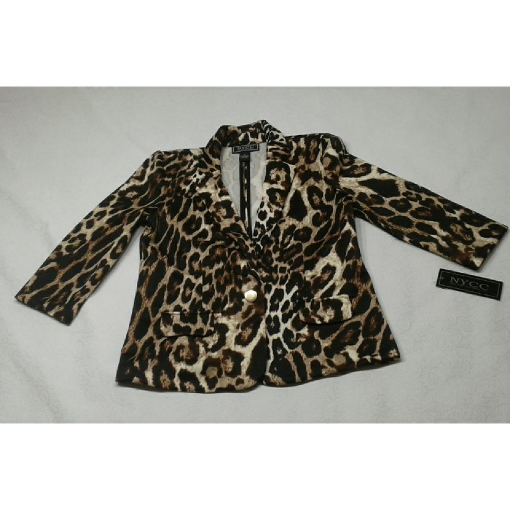 NEW NYCC NEW YORK clothing co Leopard Blazer size S